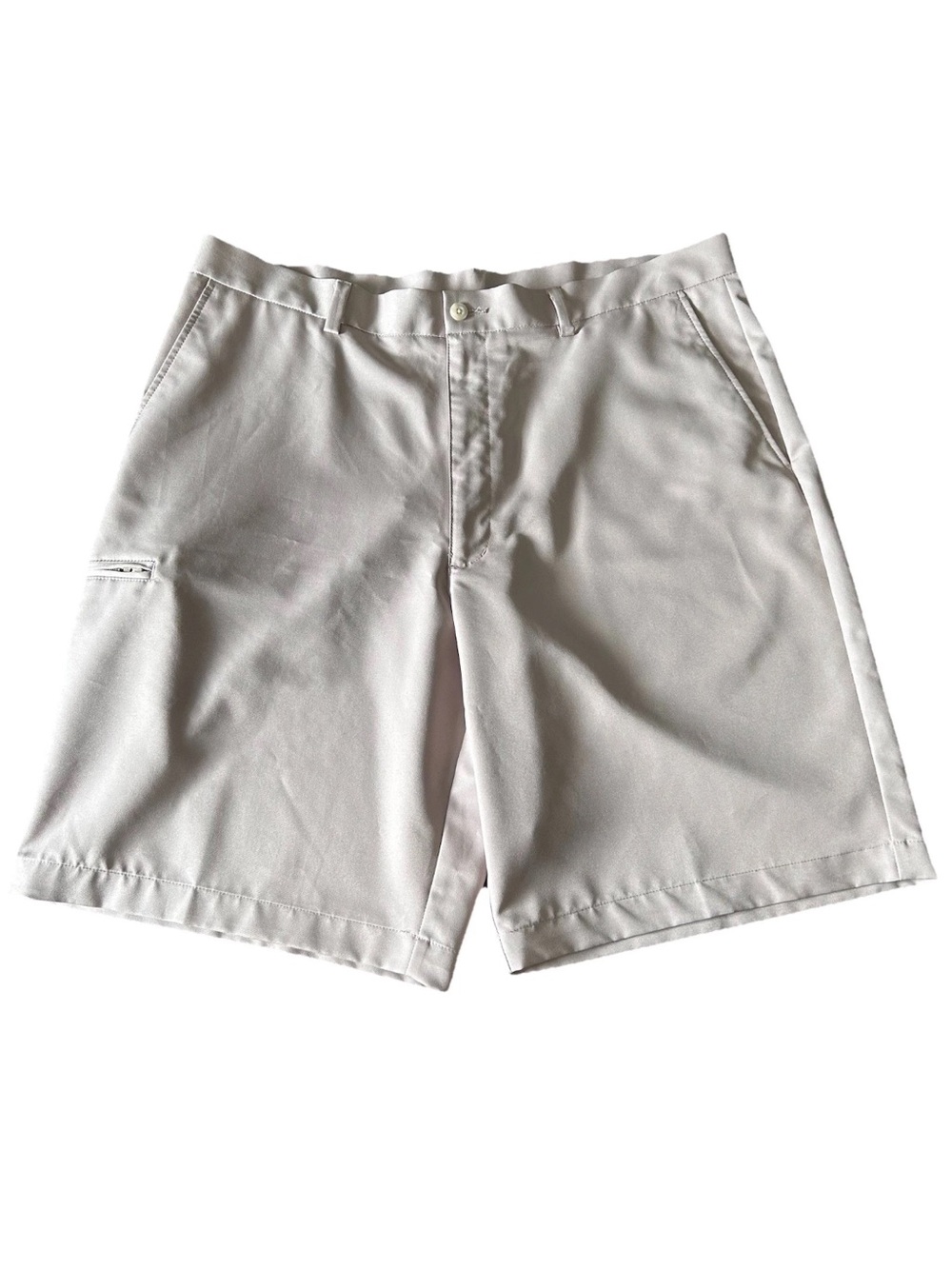 Grand Slam Men's Flat Front Shorts in Light Cream